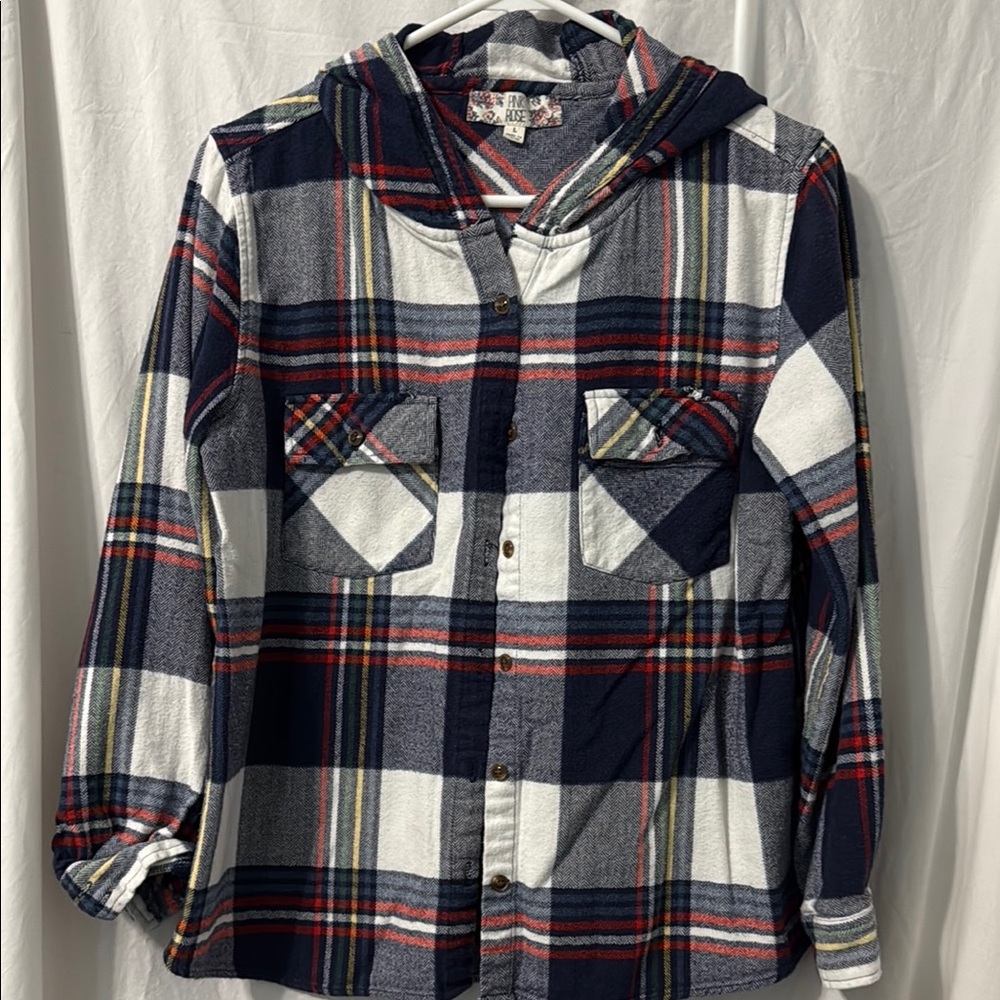 Pink Rose Multicolor Button Down Shirt